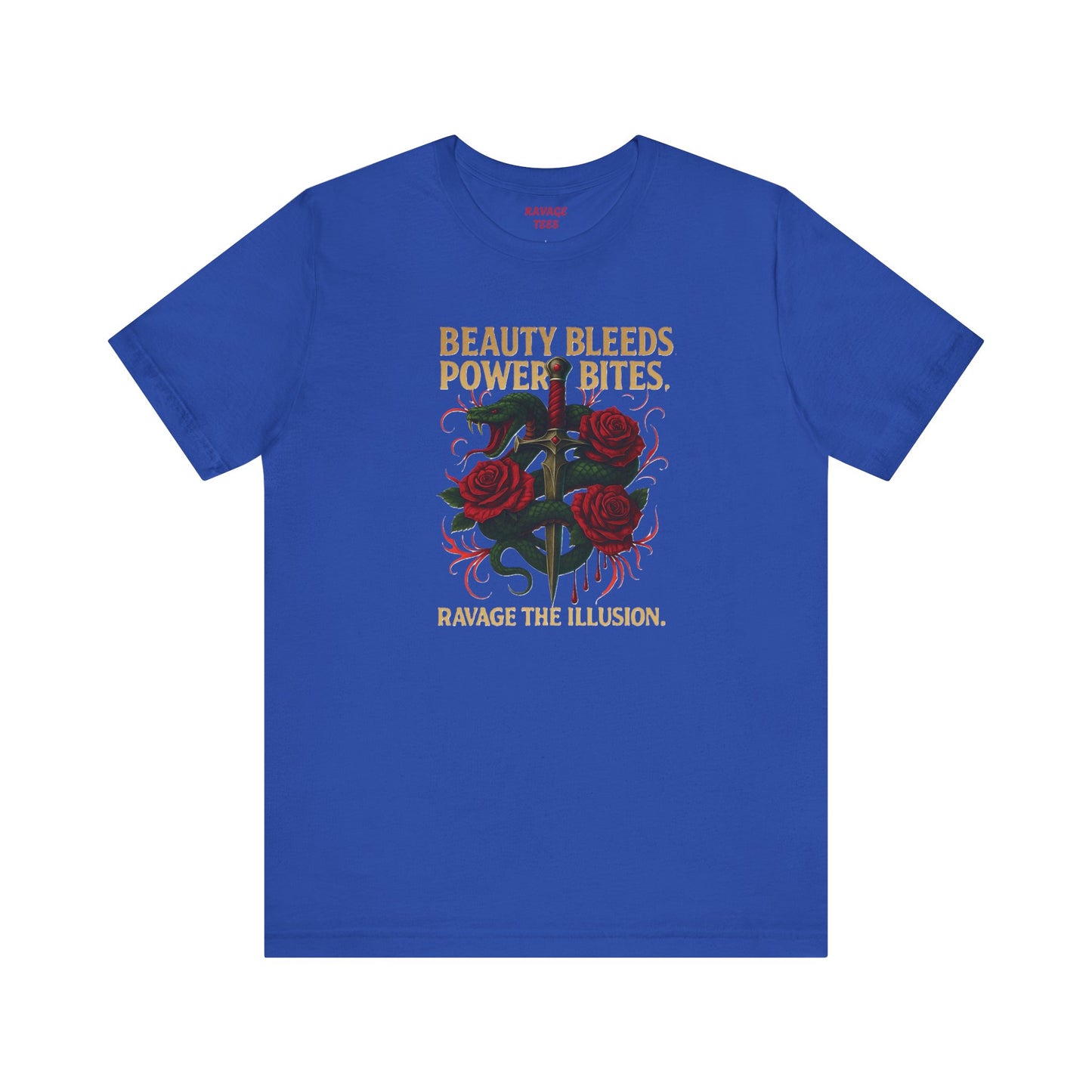 "Beauty Bleeds" Tee: Dark Aesthetic Unisex Graphic T-Shirt