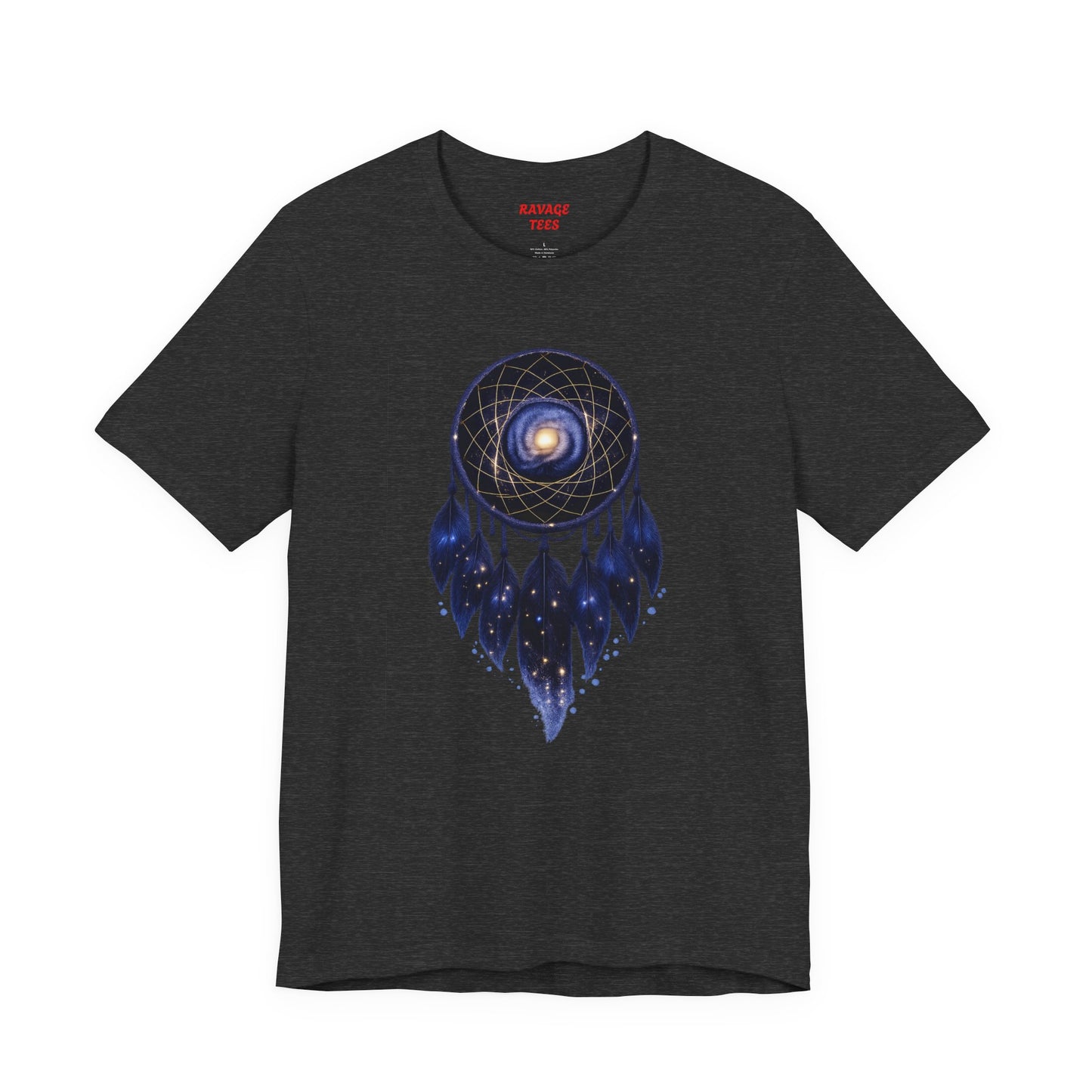 Dreamcatcher Galaxy T-Shirt — Mystical Cosmic Feather Tee