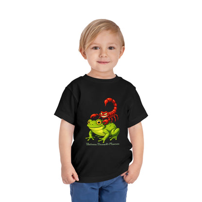 Toddler Tee - Cute Frog Riding Scorpion Graphic