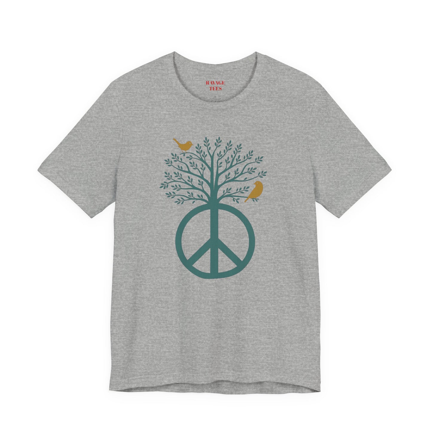 Peace Tree T-Shirt with Birds – Eco Nature Graphic Tee