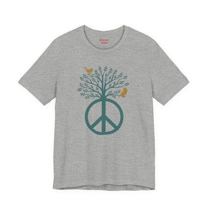 Peace Tree T-Shirt with Birds – Eco Nature Graphic Tee