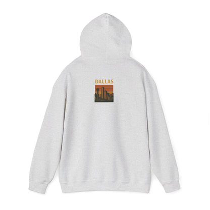 DALLAS Unisex Hoodie – Cozy Sweatshirt, Casual Travel Souvenir, Relaxed Streetwear Gift for Nature & City Lovers