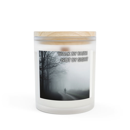 Spiritual Journey-Inspirational Frosted Glass Candle - 11oz, Meditation Candle, Home Decor, Gift for Him/Her, Prayer Candle, Cozy Ambiance