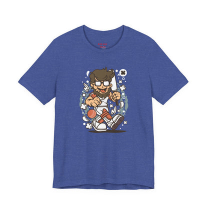 Retro Gamer Cartoon Character Tee