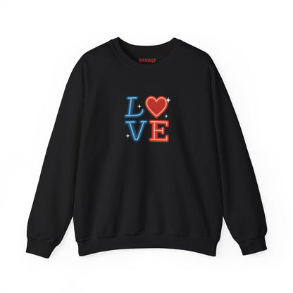 Patriotic Love Sweatshirt | Unisex Crewneck, Cozy Top for Celebrations, Gifts, Independence Day, Casual Style, Everyday Comfort