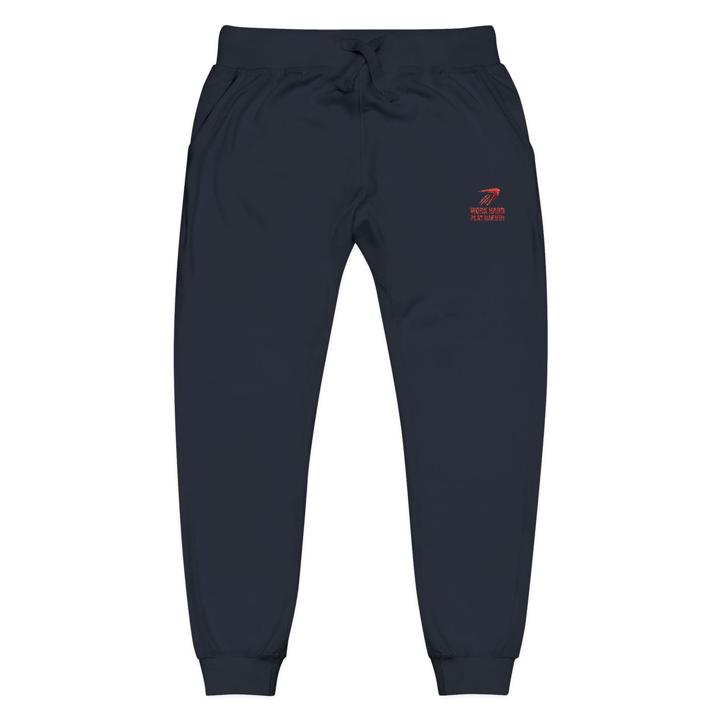 Embroidered '7' Logo Fleece Sweatpants — Cozy White Joggers