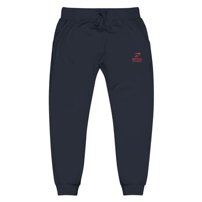 Embroidered '7' Logo Fleece Sweatpants — Cozy White Joggers
