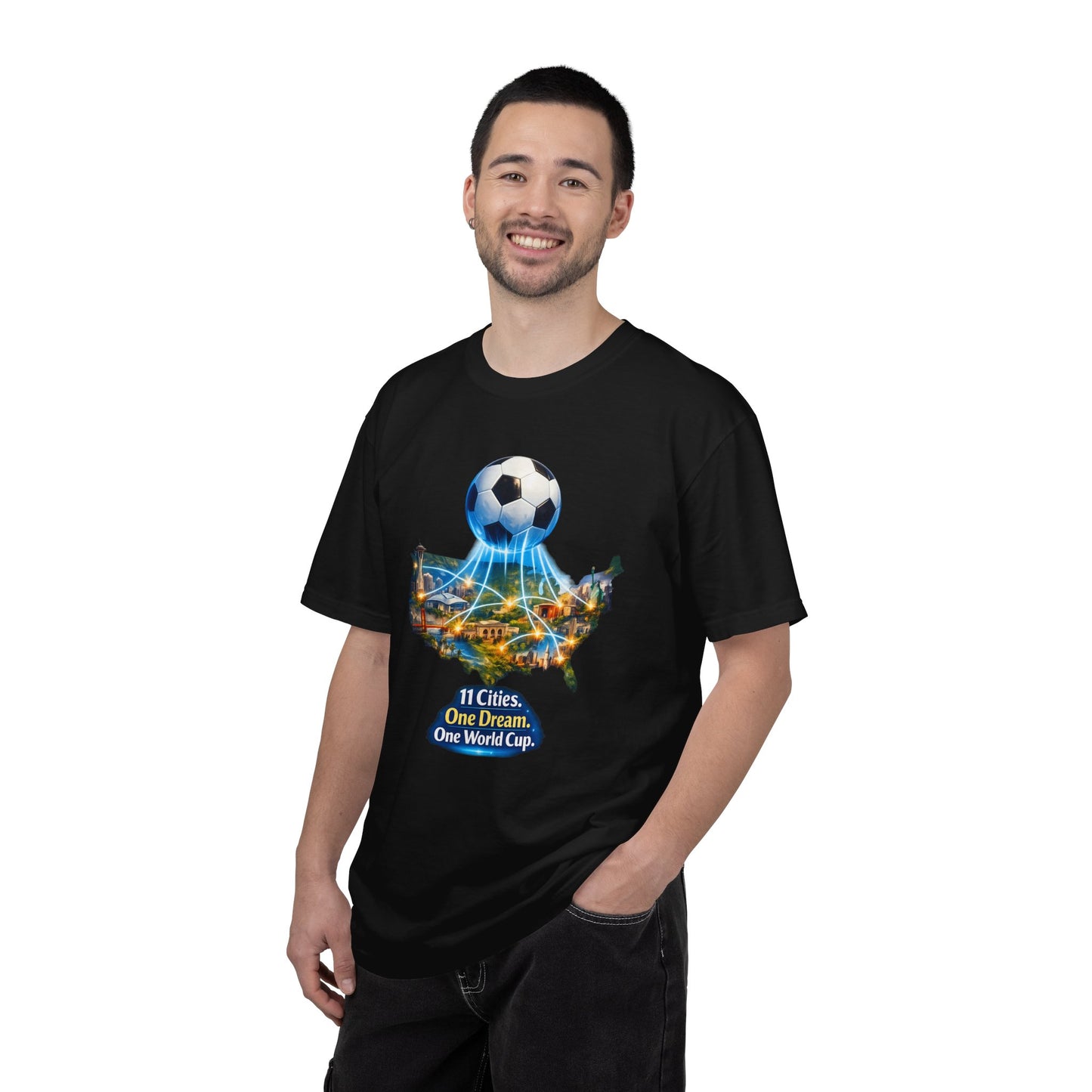 World Cup 2026 T-Shirt — "11 Cities. One Dream. One World Cup."