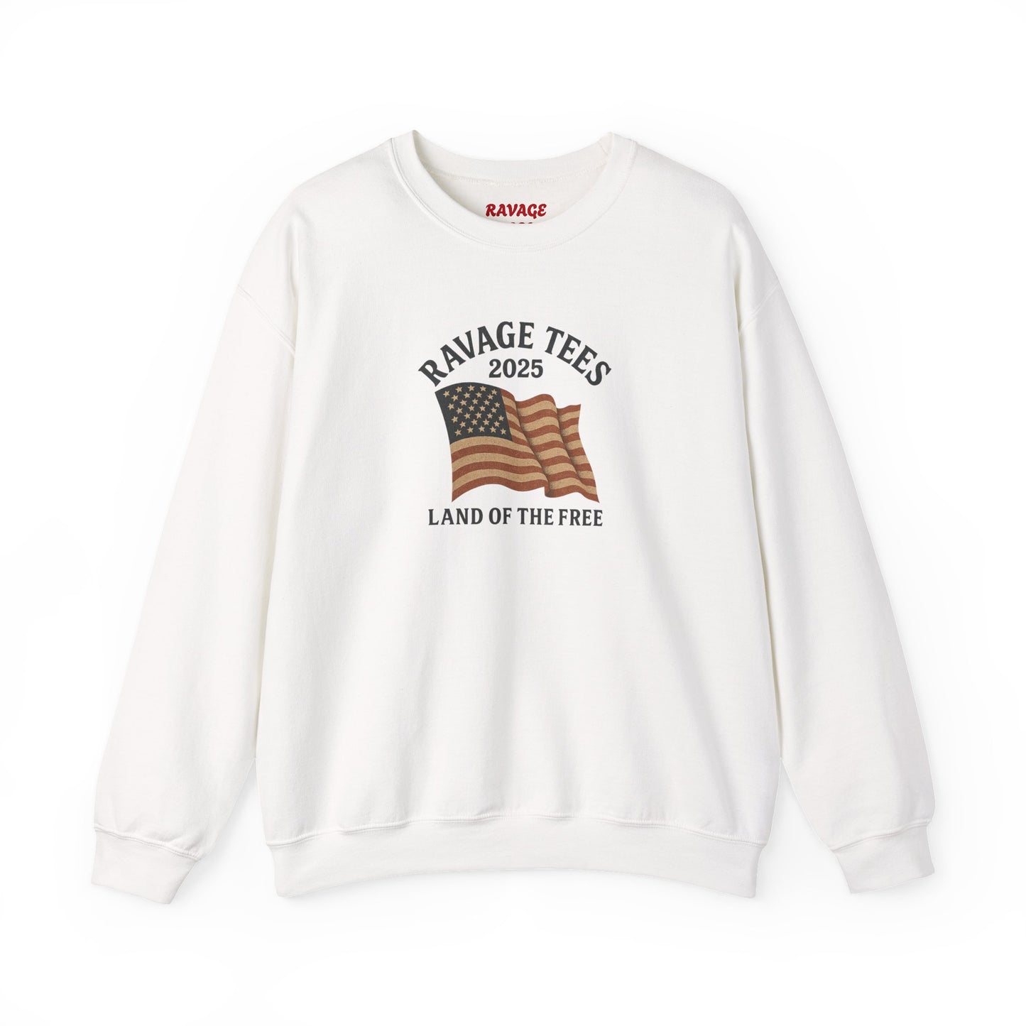 Patriotic Crewneck: "Land of the Free" Unisex Sweatshirt Gift