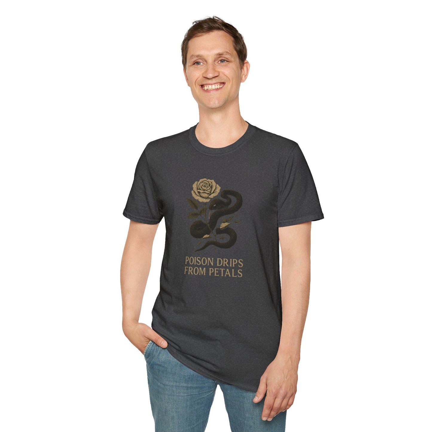 POISON DRIPS FROM PETALS Graphic T-Shirt – Unisex Tee | Eco-Friendly Nature Shirt for Summer Style, Casual Wear & Gifts for Nature Lovers