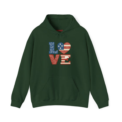 Unisex Hooded Sweatshirt with 'LOVE' Design - Cozy Gift for Friends, Valentine's Day, Casual Wear, Relaxation, Everyday Use