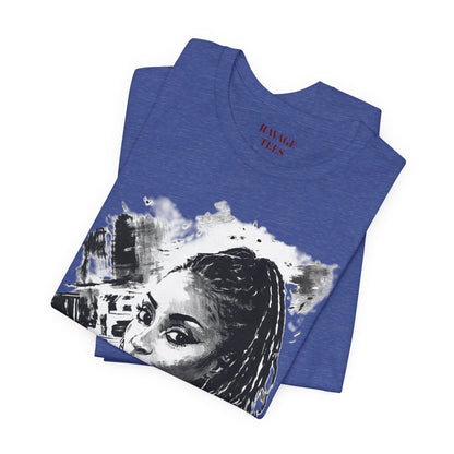 Personalize Black & White Ink Print T-Shirt