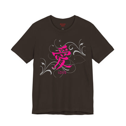 Love Kanji — Pink Asian Calligraphy Tee