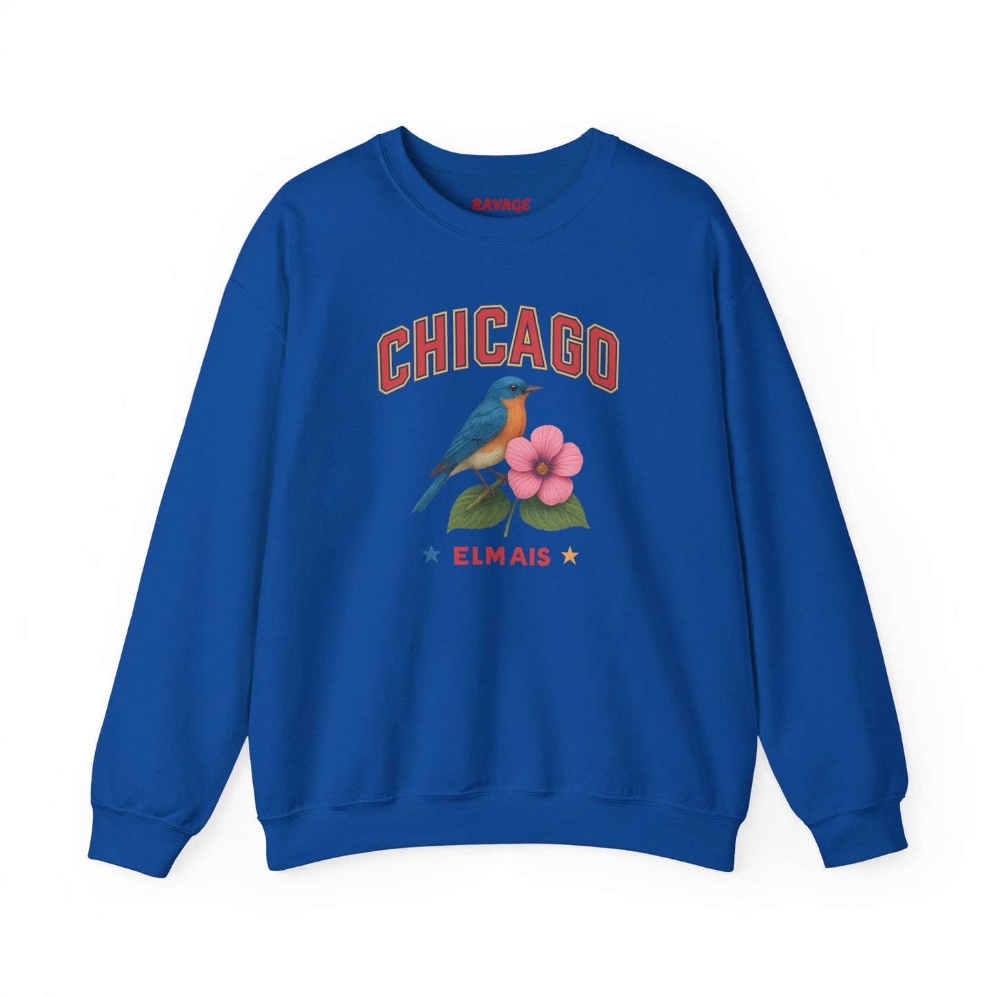 RAVAGE CHICAGO - City Vibe Sweatshirt | Unisex Cardinal Crewneck, Cozy Fall Fashion, Casual Wear, Bird Lover Gift Idea