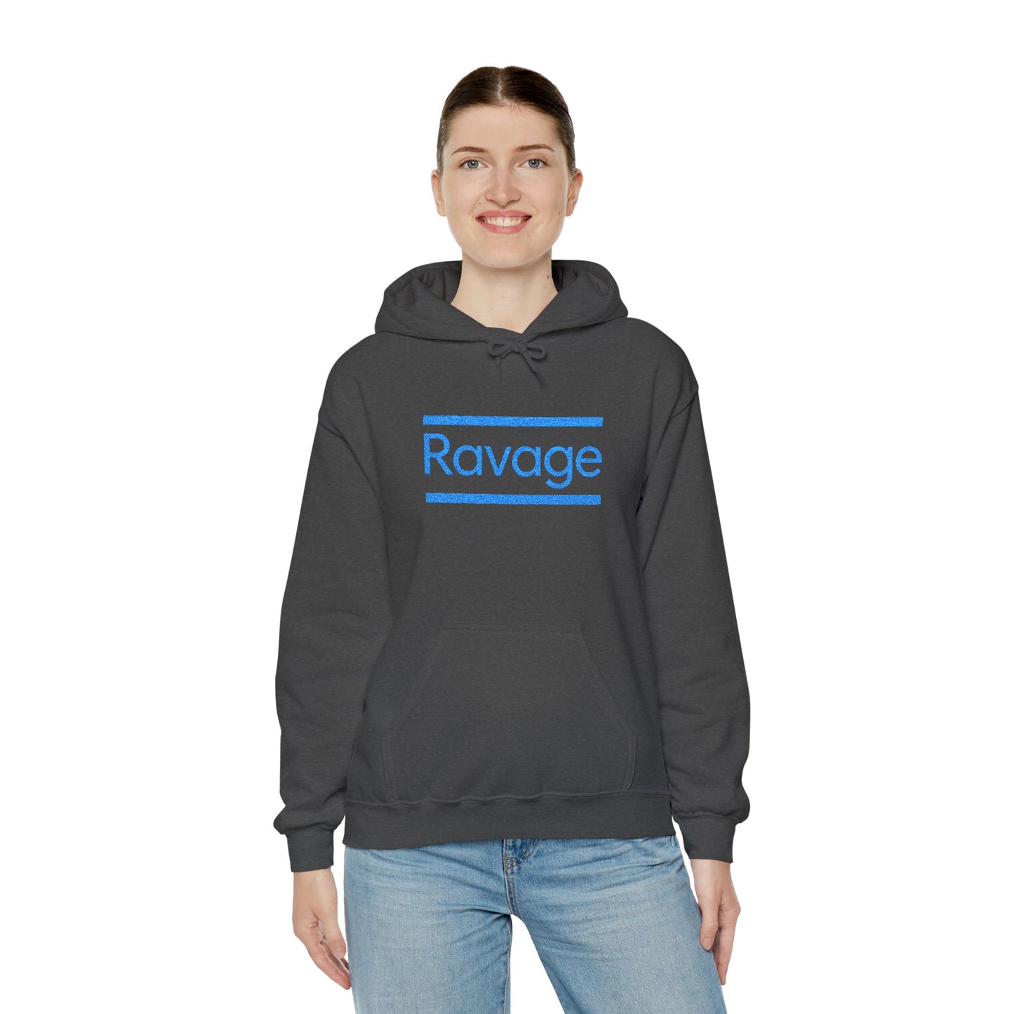 Ravage Blue Embroidered Hoodie