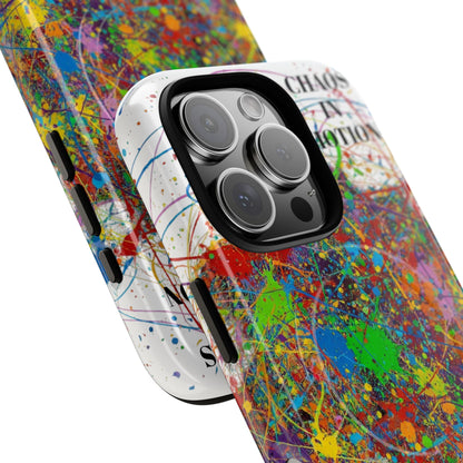 Vibrant Tough Phone Case with Abstract Design – Chaos in Motion Phone Case