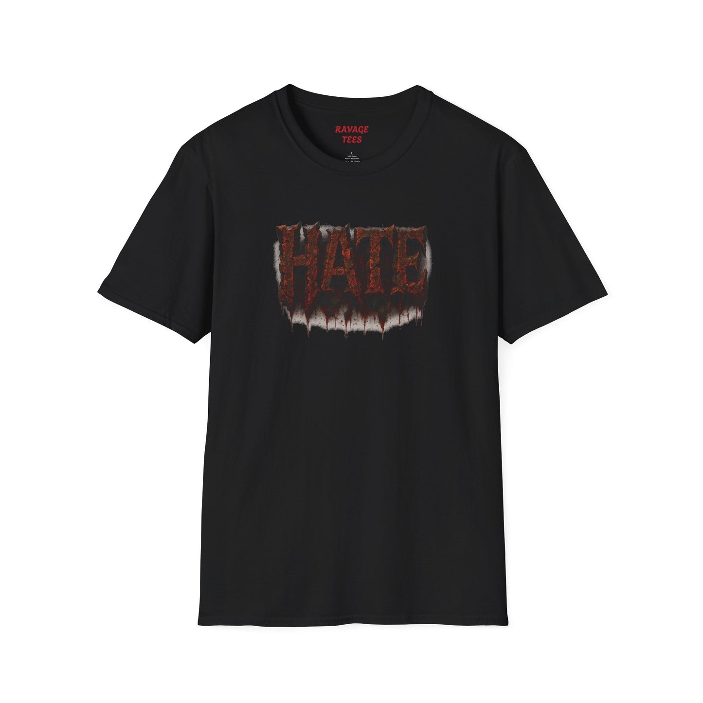 HATE Graphic Tee – Bold Gothic Streetwear T-Shirt, Edgy Unisex Design, Dark Aesthetic Fashion for Men & Women