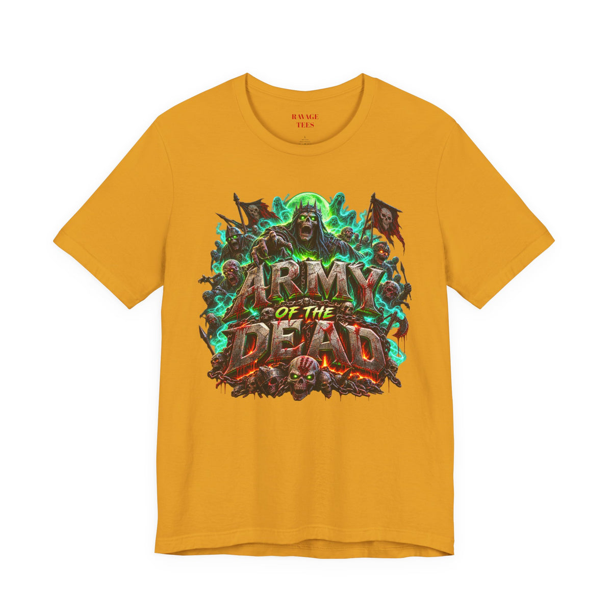 Army of the Dead Graphic T-Shirt – Neon Zombie Horror Tee