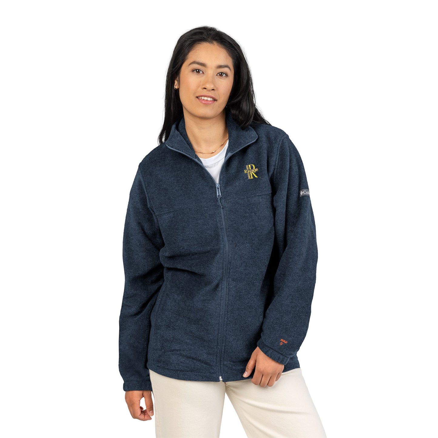 Ravage Charcoal Fleece Jacket — Gold Embroidered Logo