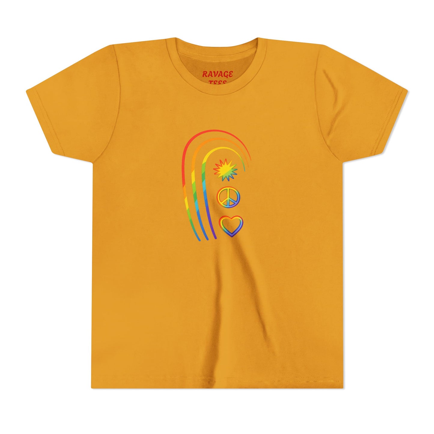 Youth Rainbow Peace & Love Tee