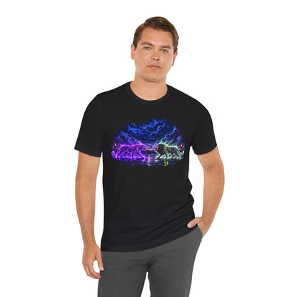 Neon Nebula Predator Clash Graphic Tee