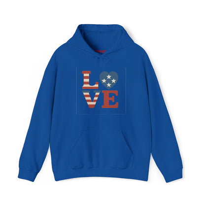 Unisex Hooded Sweatshirt with 'LOVE' Design - Cozy Gift for Friends, Valentine's Day, Casual Wear, Relaxation, Everyday Use