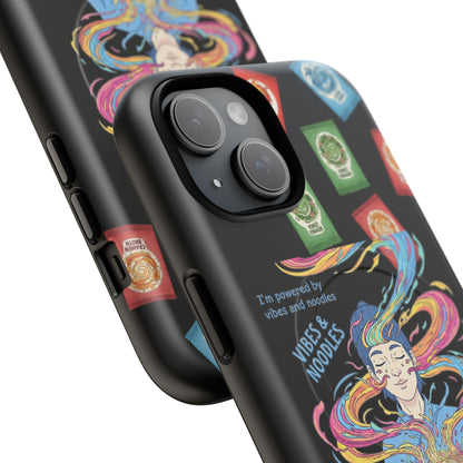Noodle Lover Phone Case: Vibrant Cute Foodie Magnetic Anime Style