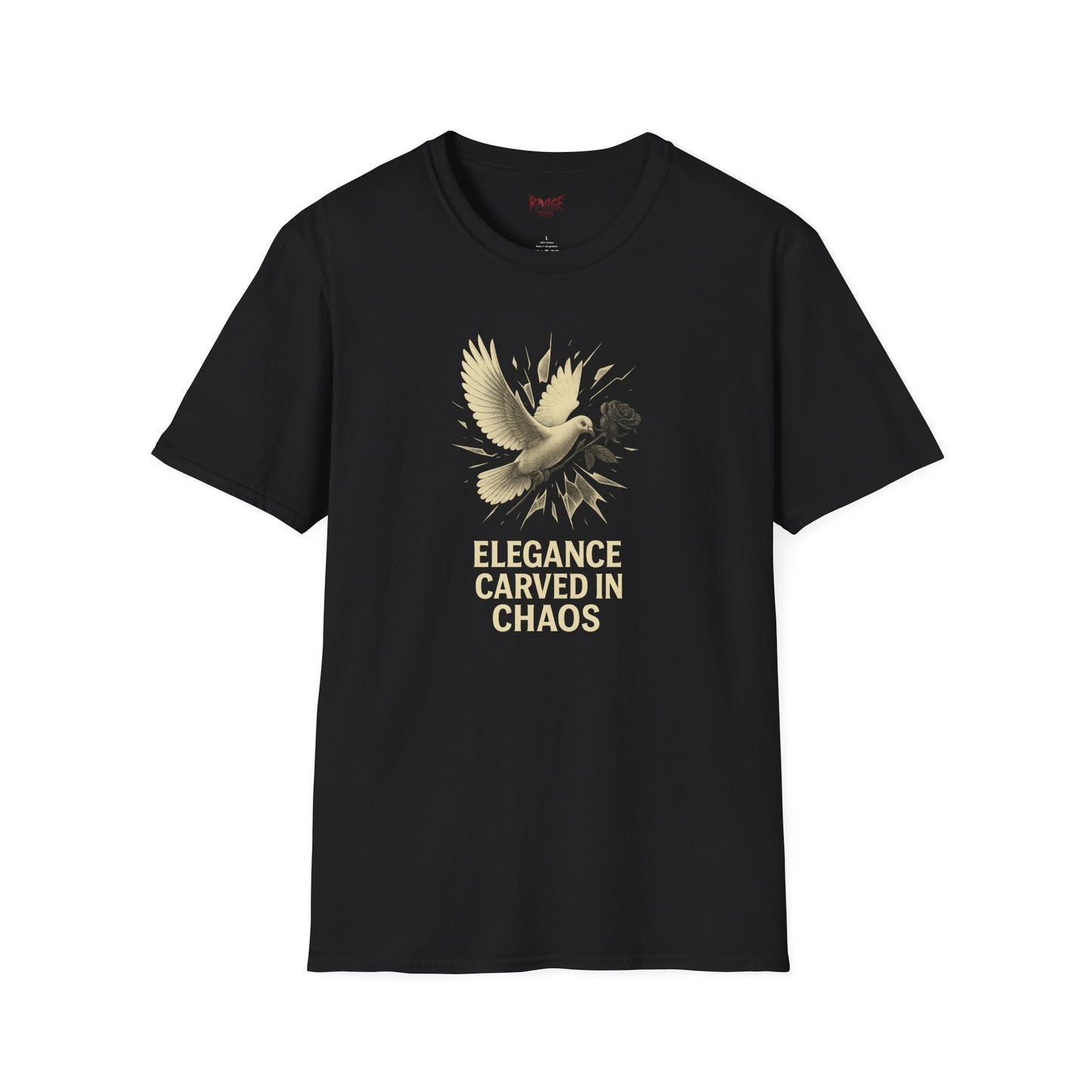 RAVAGE "Elegance Carved in Chaos" Graphic Unisex T-Shirt-Cozy Street Wear