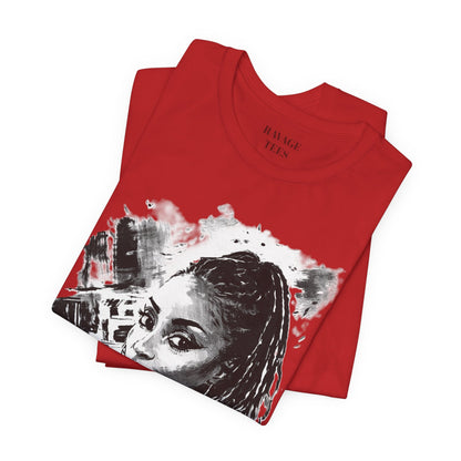 Personalize Black & White Ink Print T-Shirt