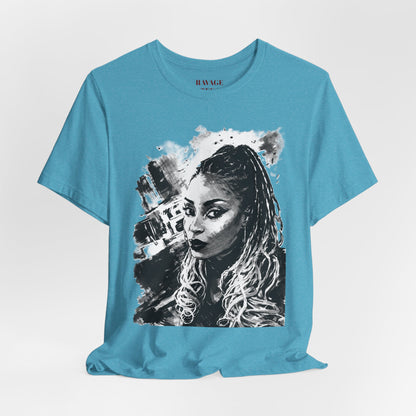 Personalize Black & White Ink Print T-Shirt