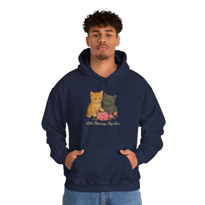 Kitten Pair Hoodie — "Little Sunshine, Big Purrs" Cute Cat Graphic Pullover