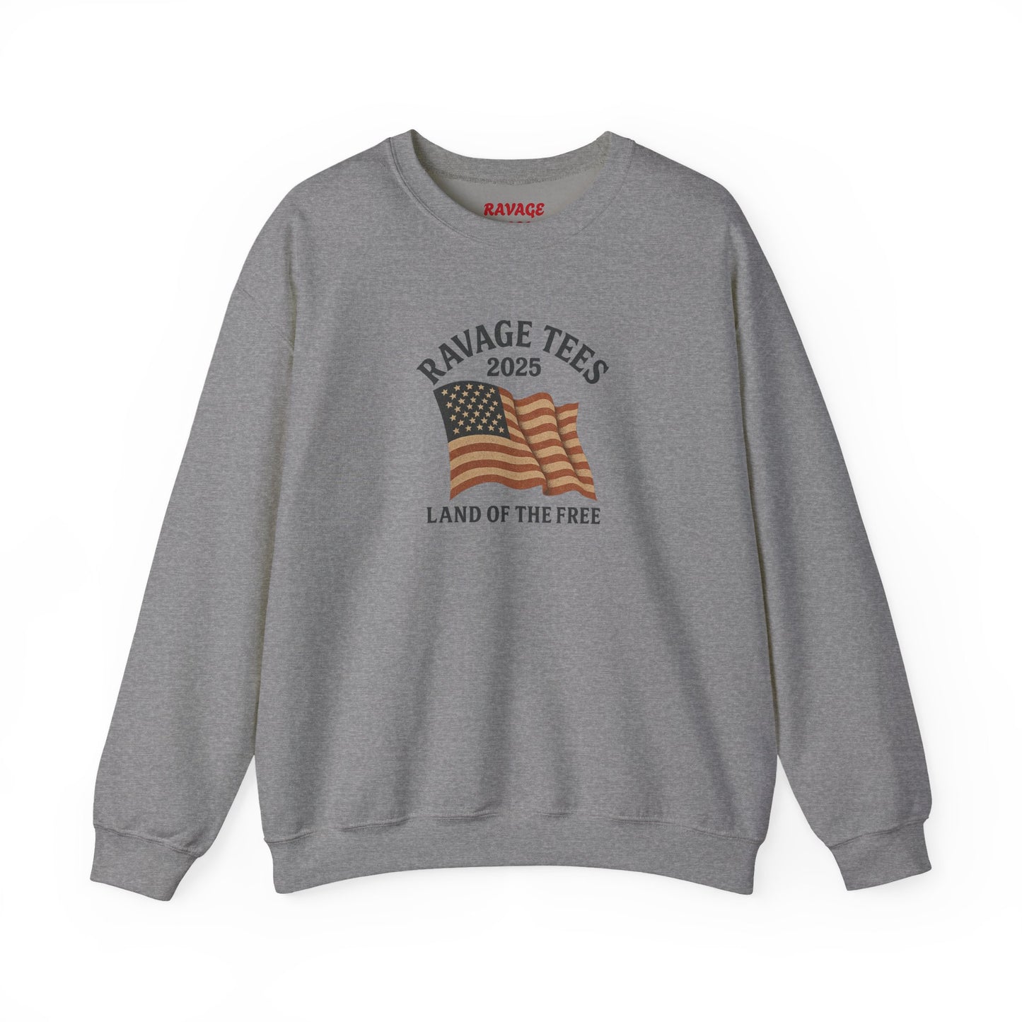 Patriotic Crewneck: "Land of the Free" Unisex Sweatshirt Gift