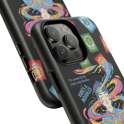 Noodle Lover Phone Case: Vibrant Cute Foodie Magnetic Anime Style