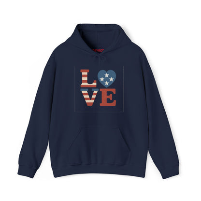 Unisex Hooded Sweatshirt with 'LOVE' Design - Cozy Gift for Friends, Valentine's Day, Casual Wear, Relaxation, Everyday Use