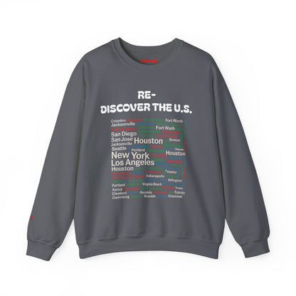 City Map Crewneck Sweatshirt, Cozy Urban Style for Travel Lovers or Travel Enthusiasts