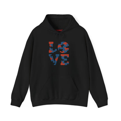 Unisex Hooded Sweatshirt with 'LOVE' Design - Cozy Gift for Friends, Valentine's Day, Casual Wear, Relaxation, Everyday Use