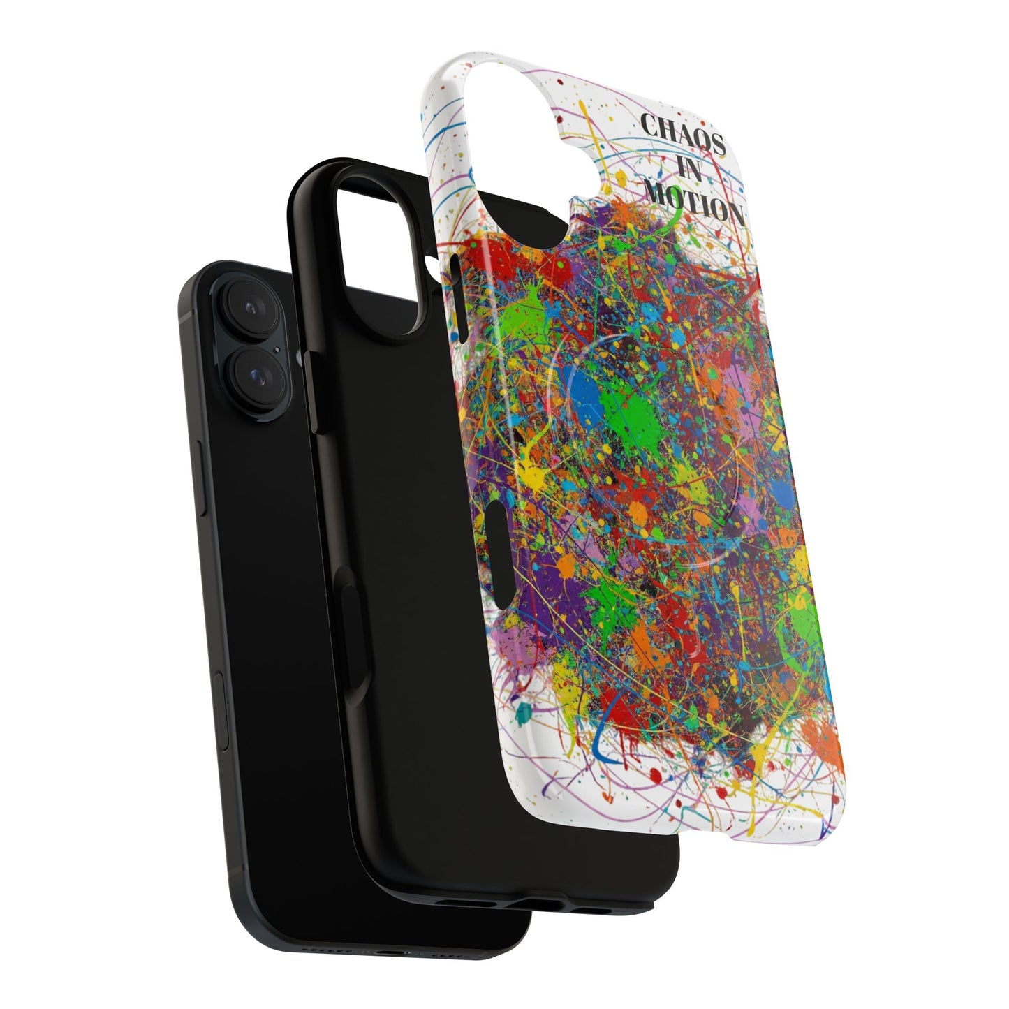 Vibrant Tough Phone Case with Abstract Design – Chaos in Motion Phone Case