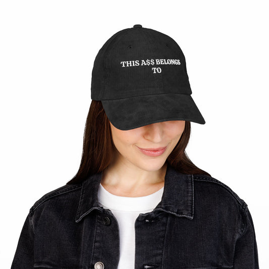 Show How You Really Feel – Customize Vintage Embroidered Corduroy Cap with Your Loved One’s Name | Playful Fashion Statement Hat for Casual Wear, Gifts, Parties, Vacations & Outdoor Adventures