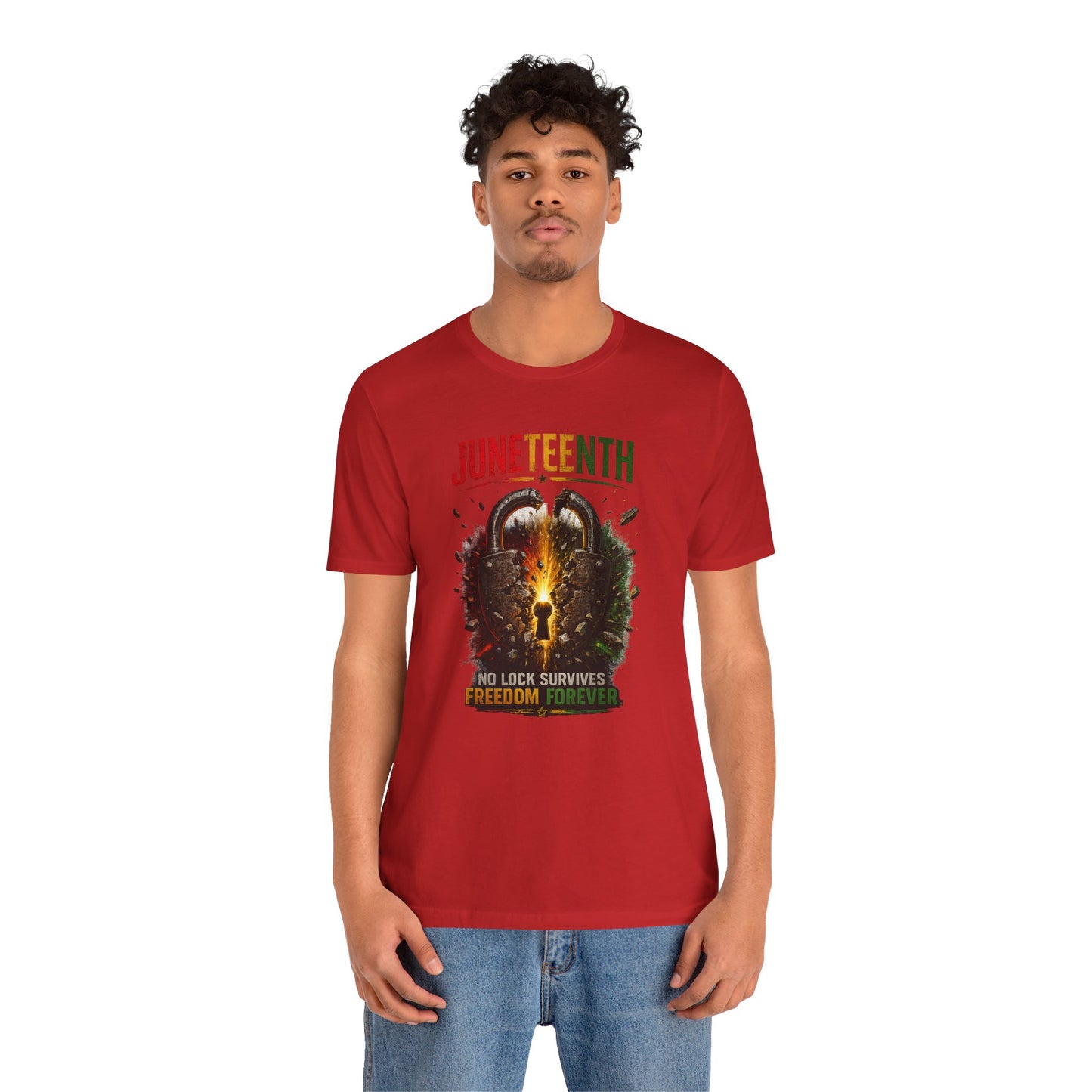 Juneteenth Tee — "No Lock Survives Freedom Forever"