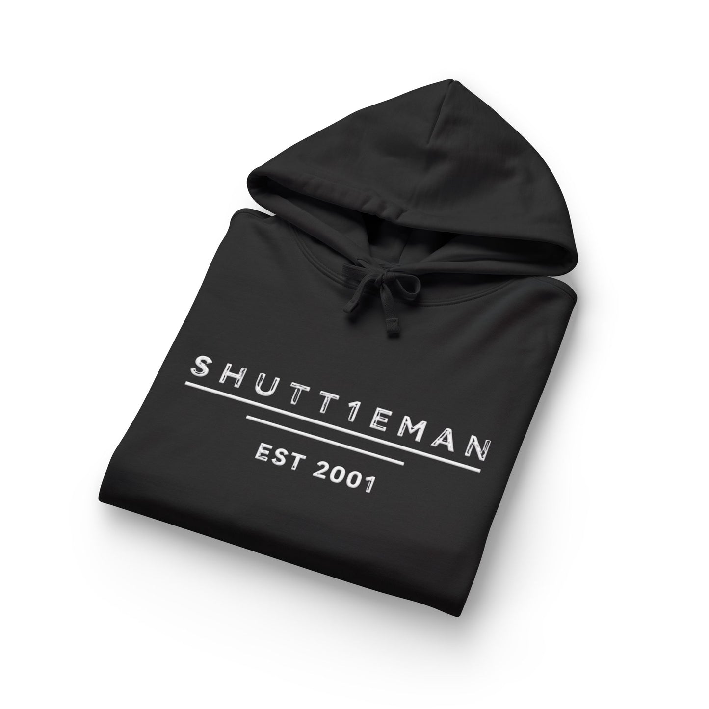 Shutt1eman EST 2001 Minimalist Logo Hoodie — Organic Relaxed Fit
