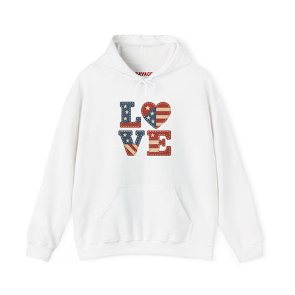 Unisex Hooded Sweatshirt with 'LOVE' Design - Cozy Gift for Friends, Valentine's Day, Casual Wear, Relaxation, Everyday Use
