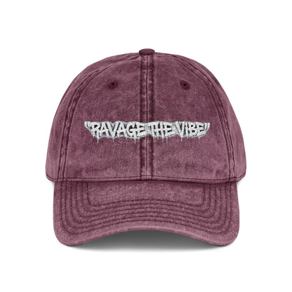 Vintage Embroidered Cap - "RAVAGE THE VIBE"