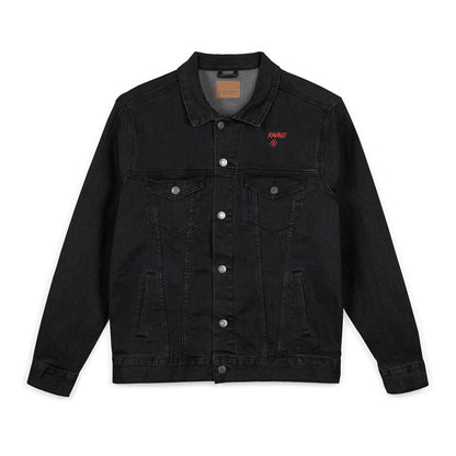 "Unleash the Ravage Within" Embroidered Denim Jacket – Bold Unisex Streetwear for Men & Women | Fall Fashion Layer | Edgy Gift Idea