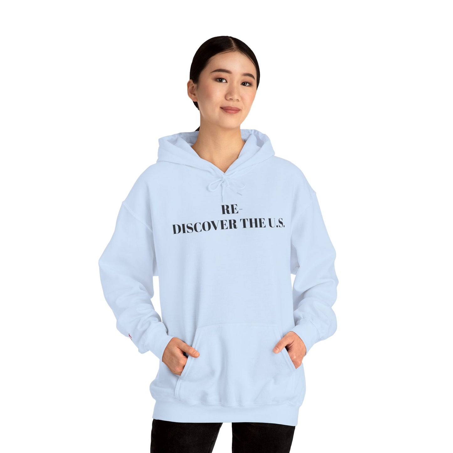 Unisex Hoodie - Rediscover the U.S. - Cozy Travel Apparel for Adventurers, Perfect for Gifts, Casual Wear, Explore America, Travel Memories