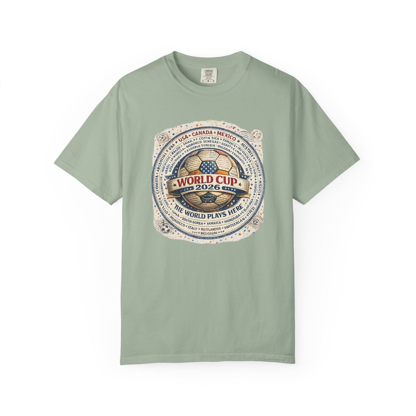 World Cup 2026 Vintage Soccer T-Shirt — USA Canada Mexico Tournament Tee