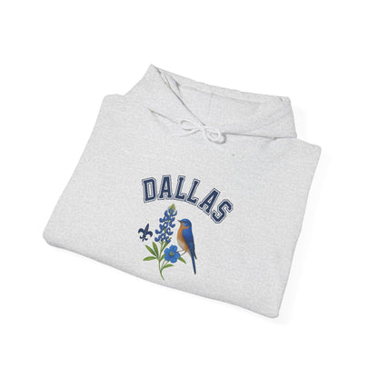 DALLAS Unisex Hoodie – Cozy Sweatshirt, Casual Travel Souvenir, Relaxed Streetwear Gift for Nature & City Lovers