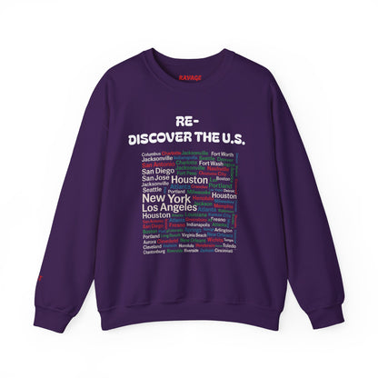 City Map Crewneck Sweatshirt, Cozy Urban Style for Travel Lovers or Travel Enthusiasts