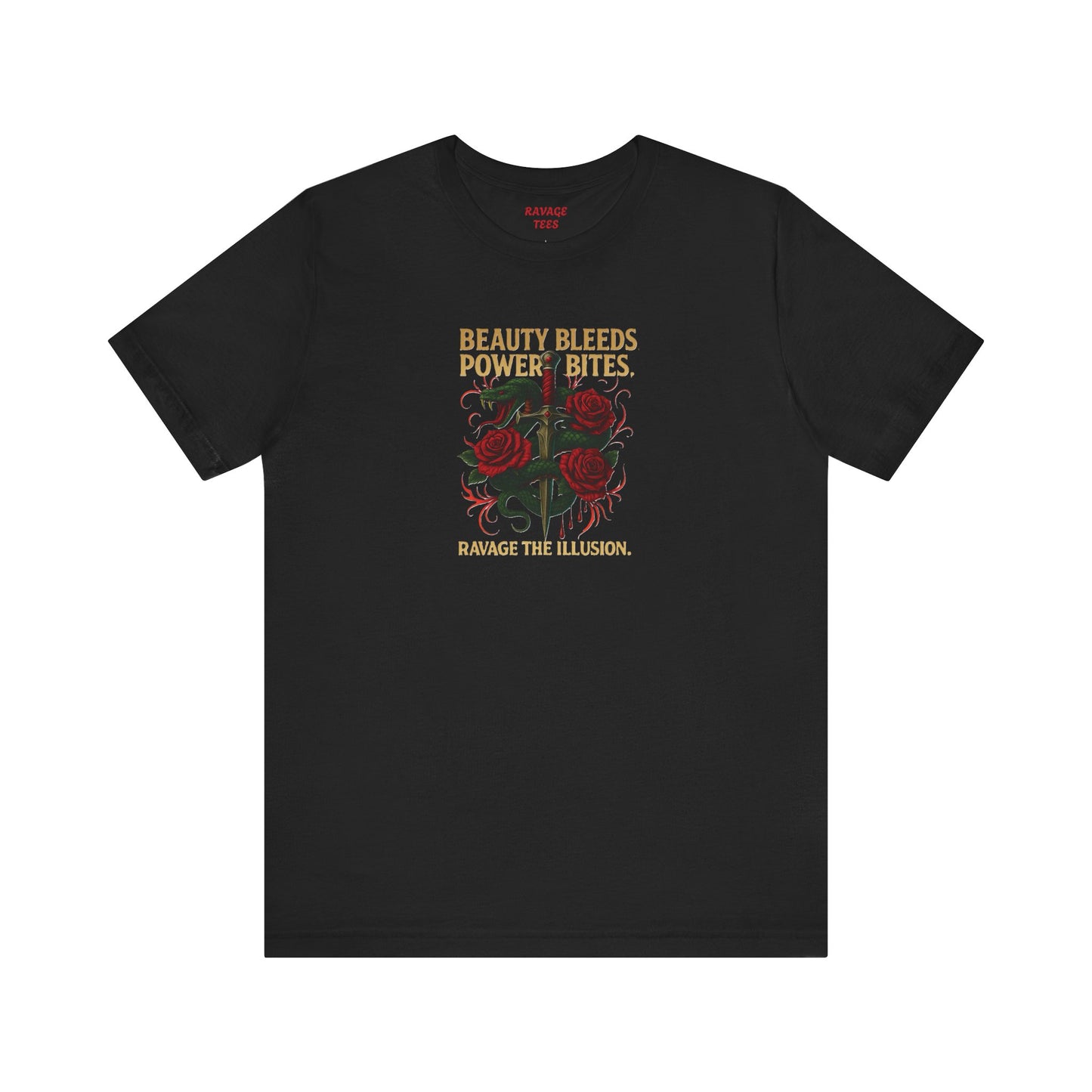 "Beauty Bleeds" Tee: Dark Aesthetic Unisex Graphic T-Shirt