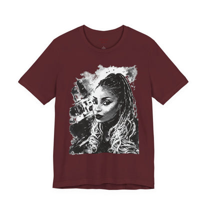Personalize Black & White Ink Print T-Shirt