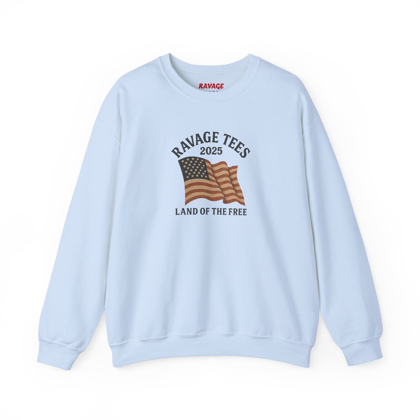 Patriotic Crewneck: "Land of the Free" Unisex Sweatshirt Gift